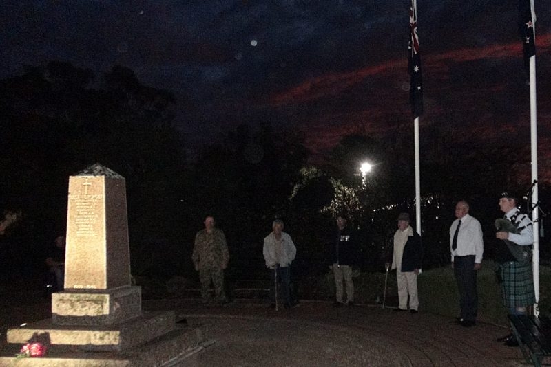 Eudunda RSL Members Commemorate ANZAC Dawn Service in Social Distancing