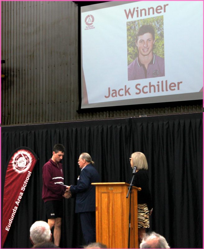 Jack Schiller - Eudunda RSL Scholarship Award - Presented by Andy Reimekasten