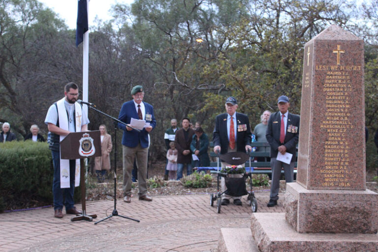 Pastor Fabich delivers the Sermon