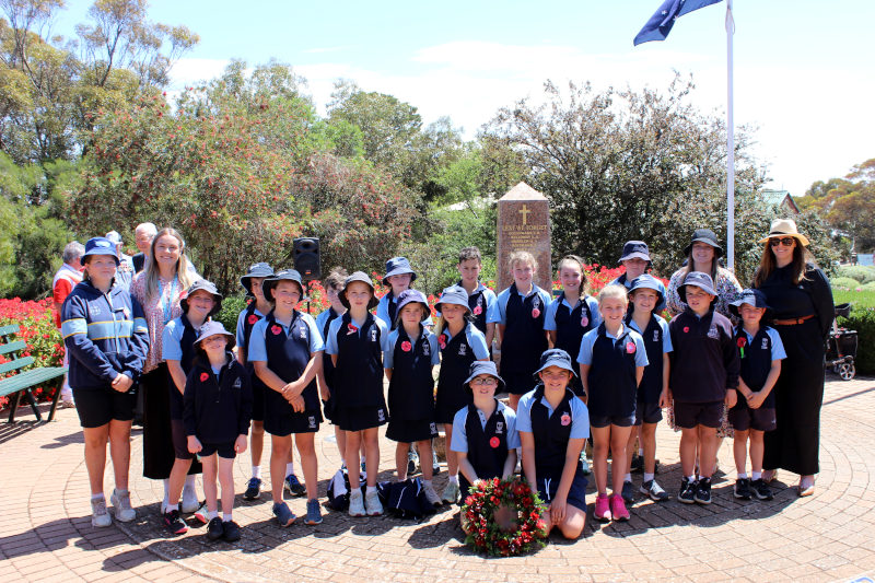 St Johns Lutheran School Years 3 to 6 attend Remembrance Day Eudunda 2024